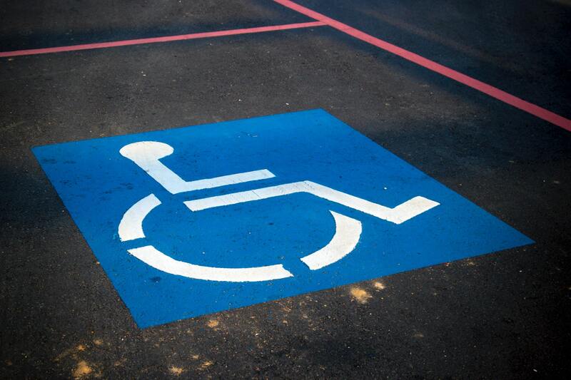 disabled car parking space